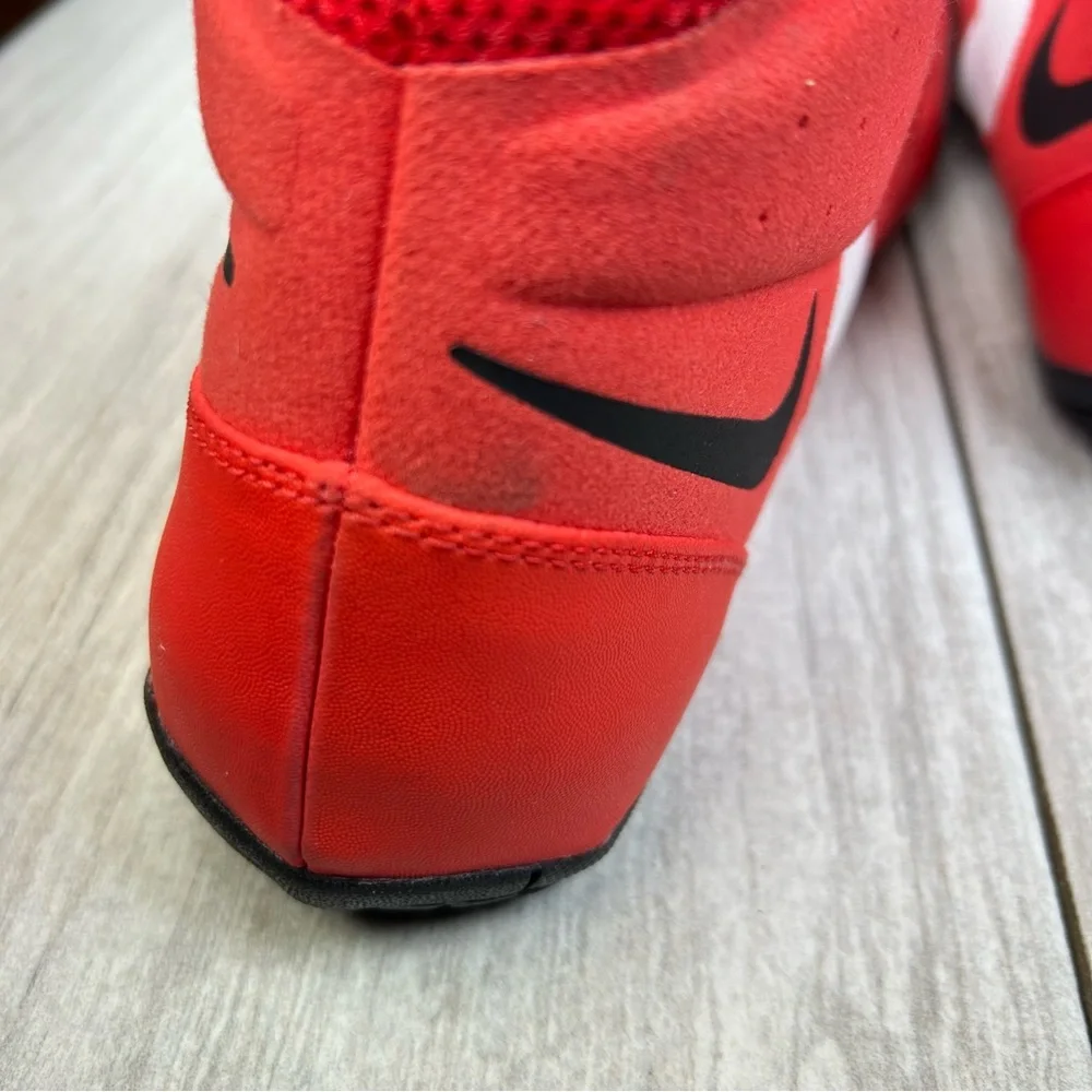Worn 1x Nike Fury Red Wrestling/Boxing Sneaker Athletic Combat Shoe Mens Size 12